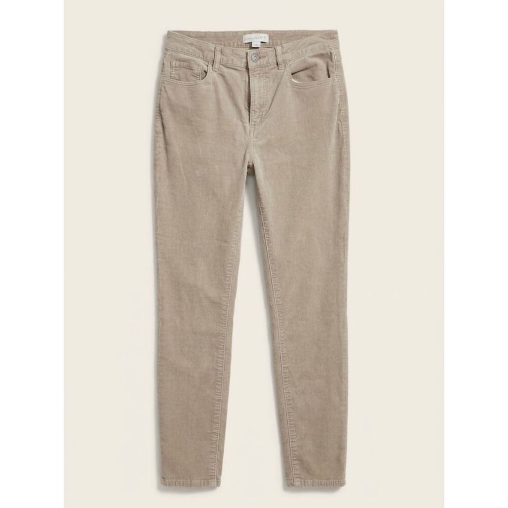 LOFT Womens 28 6 Tan Corduroy High Waist Skinny Pants Five Pocket Stretch
